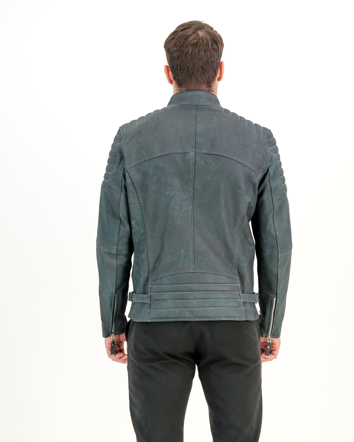 Men's Jhonny-B Olive Snuff Leather Jacket- Supreme Leather Supreme Leather
