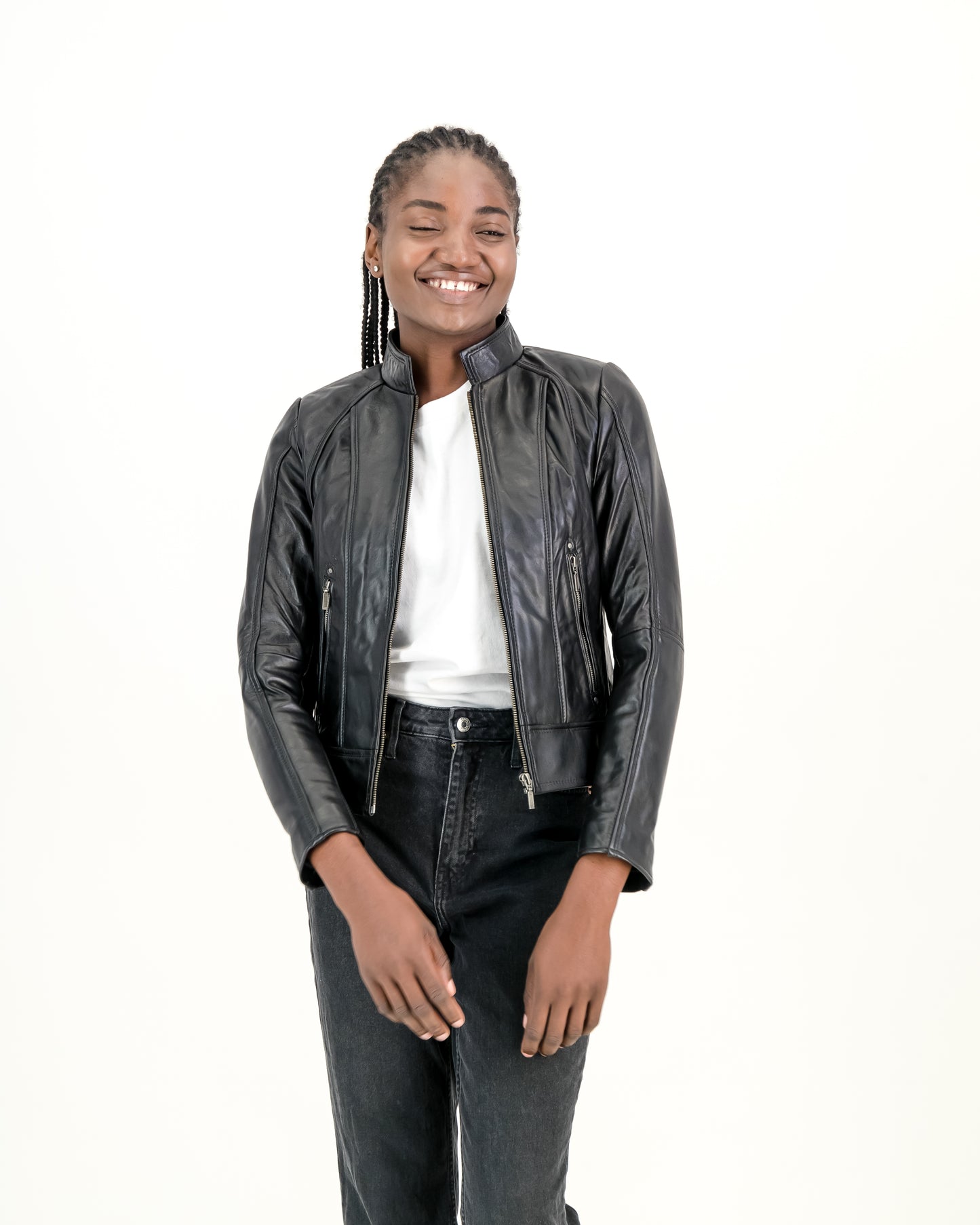 Women's Bella Black 100% Napa Leather Jacket - Supreme Leather Supreme Leather