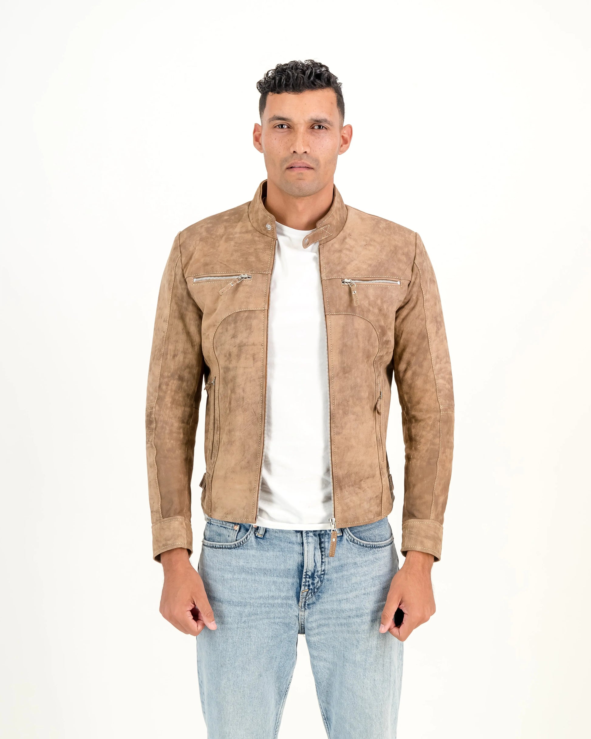 Classic Slim Fit Leather Jacket (Rusty Brown)- Supreme Leather Supreme Leather