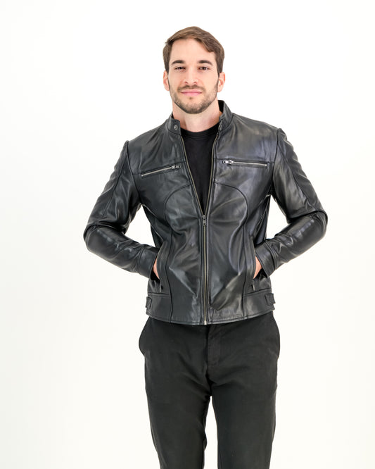 Maher Leather Stylish Black Supreme Leather Jacket