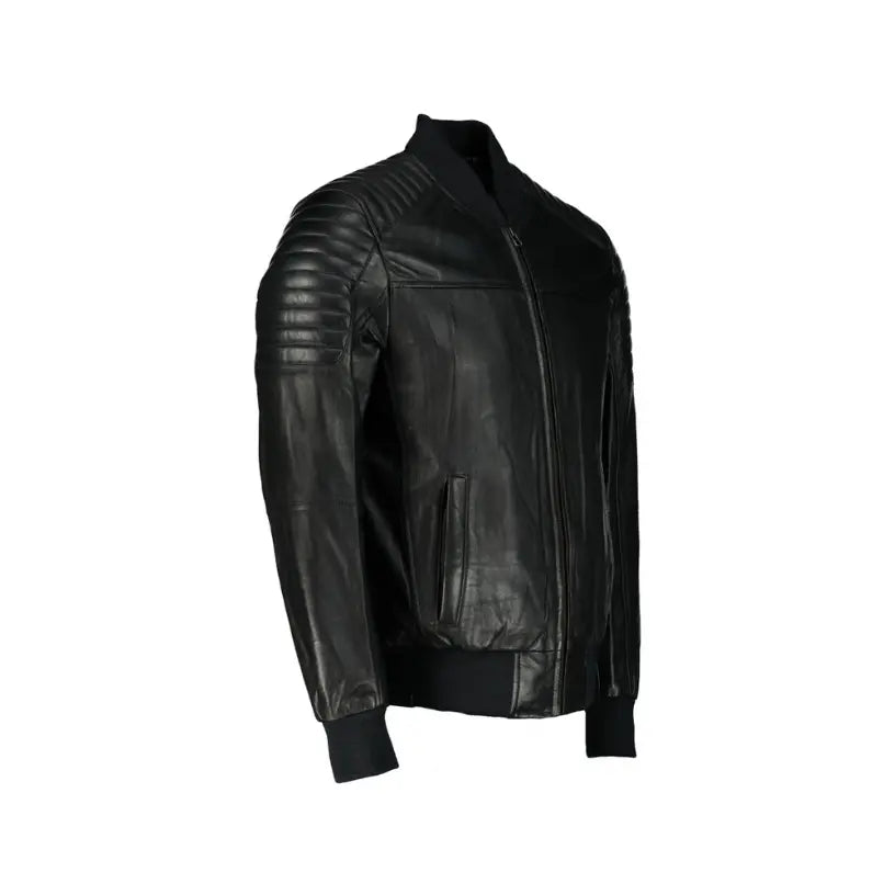 Men's Ricky Bomber Jacket (Black)- Verrati - Supreme Leather Supply 