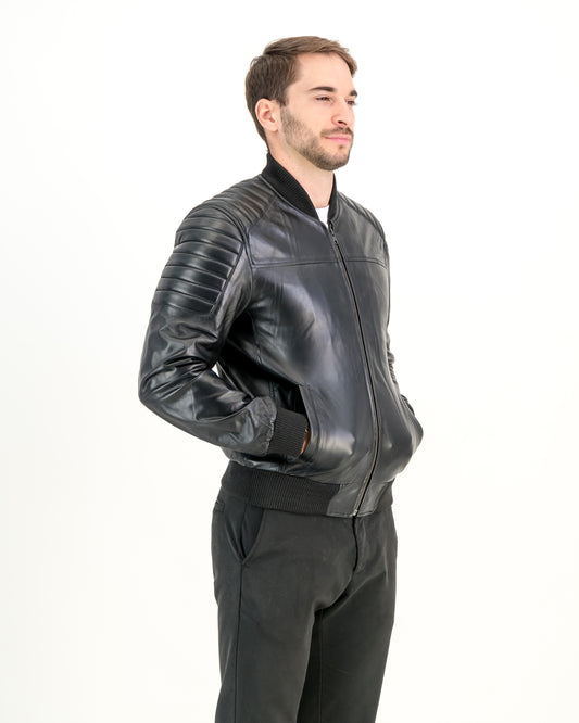 Supreme - Authenticated Jacket - Leather Black Plain for Men, Very Good Condition