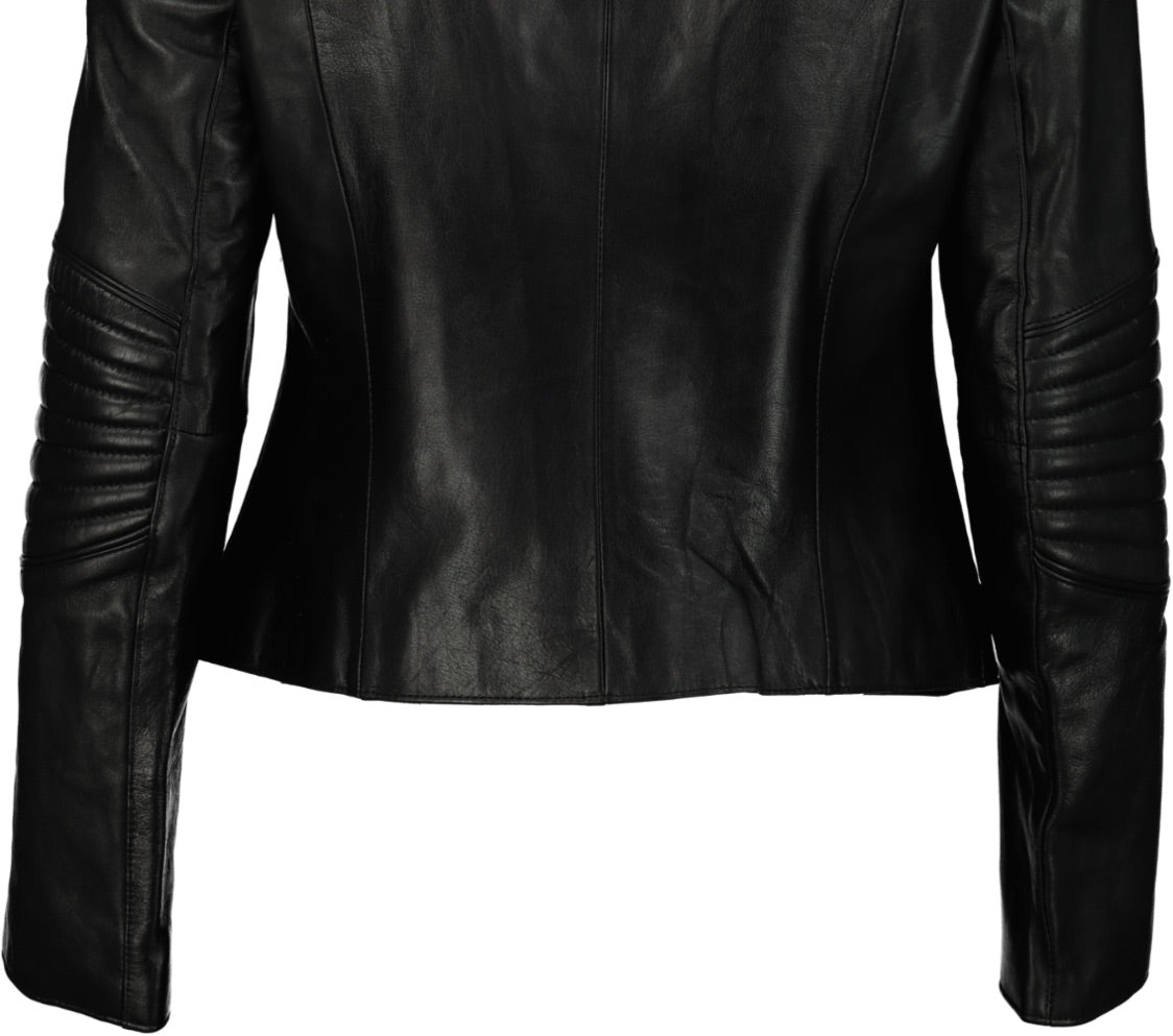 Woman jacket mod. Zara in genuine Black leather 100% made in Italy