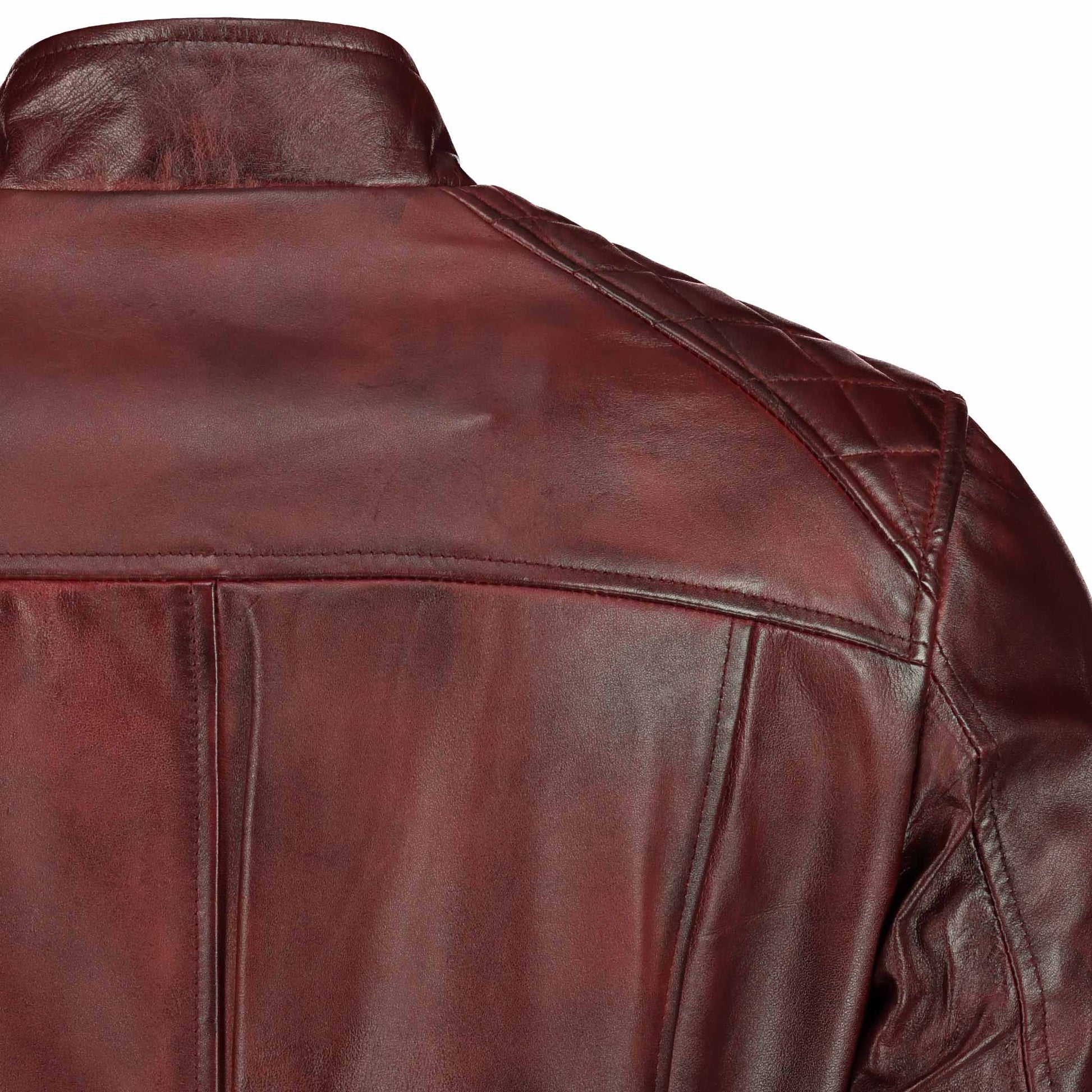 Elite Slim Fit Leather Jacket (Ox Red)- Supreme Leather Supreme Leather